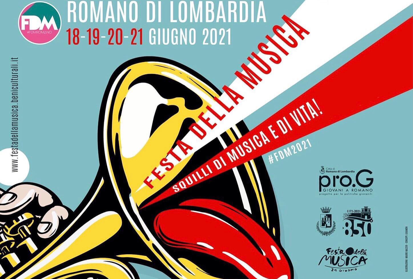 “Festa Della Musica Romano – Squilli di musica e di vita” A Romano di Lombardia, dal 18 al 21 giugno, 4 giornate per il ritorno della musica dal vivo!
